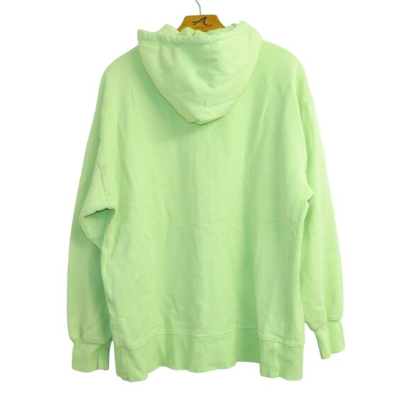 TNA Aritzia Cozy AF Fleece Lime Green Oversized Full Zip up Hoodie Size 2 or S/M - Picture 7 of 14
